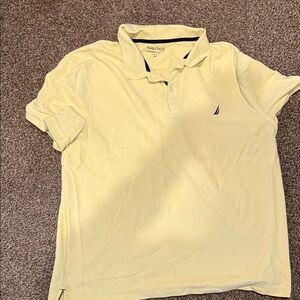 Nautica Men's Soft Yellow Polo Shirt